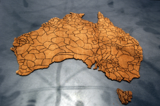Elizabeth Liddle Entry Mat 1788 Rubber backed coir matting, acrylic gloss paint 2012