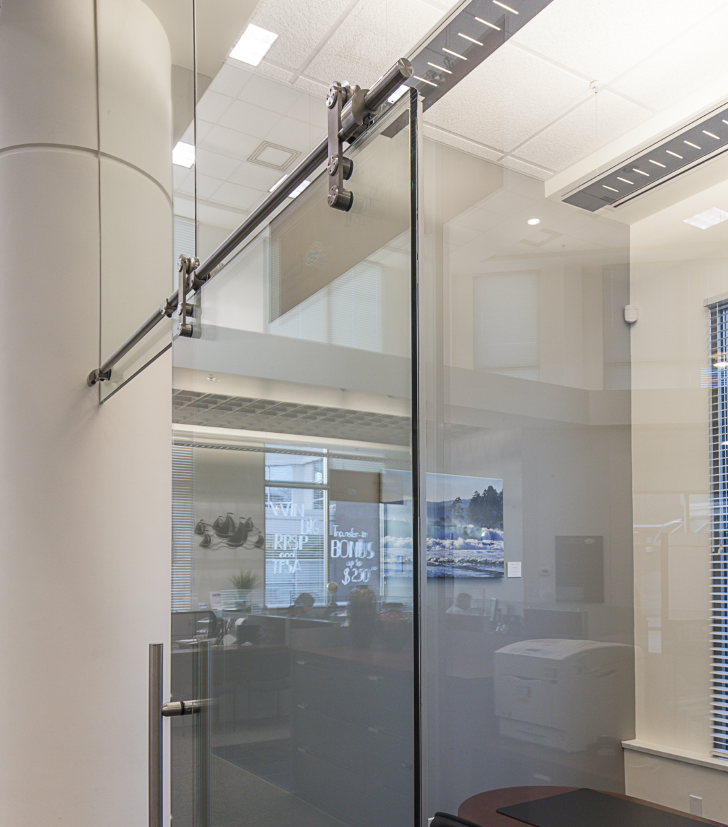 European stainless steel sliding glass door hardware.