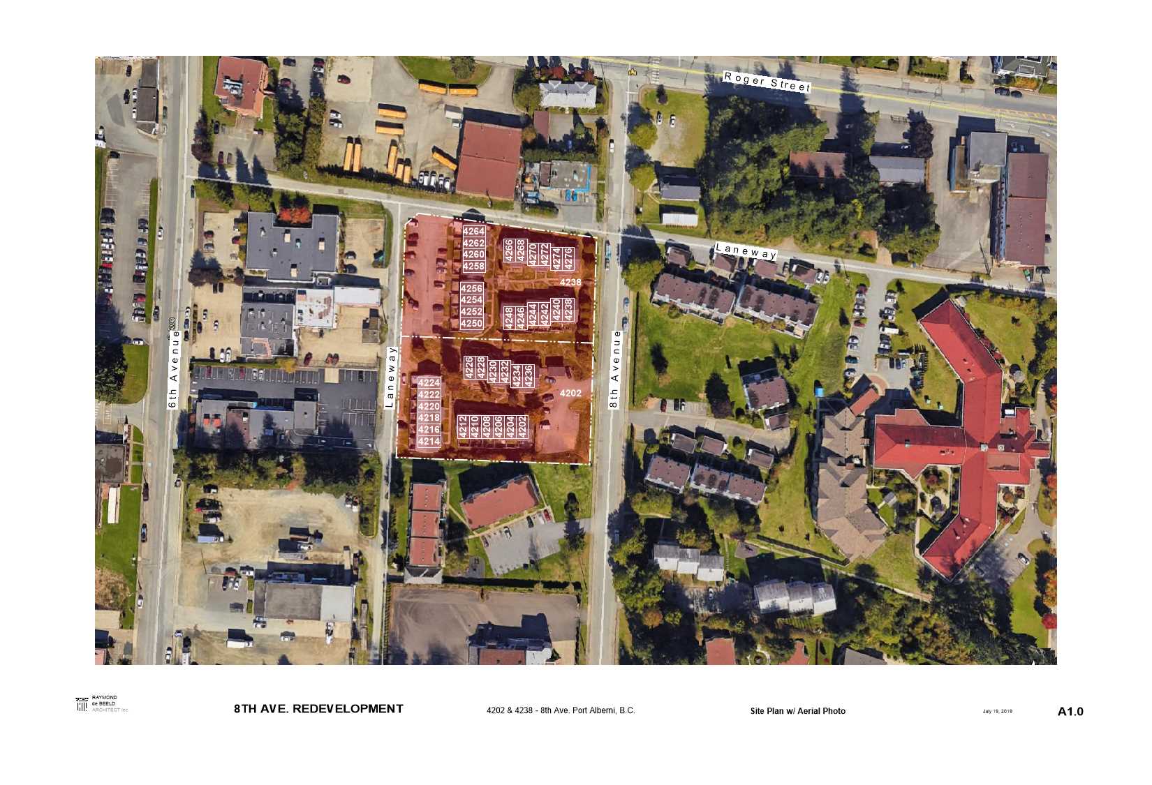 RA A1.0 Site Plan w_ Aerial Photo-24x36.JPG
