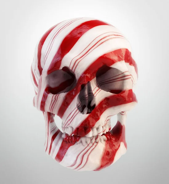 CANDY CANE SKULL