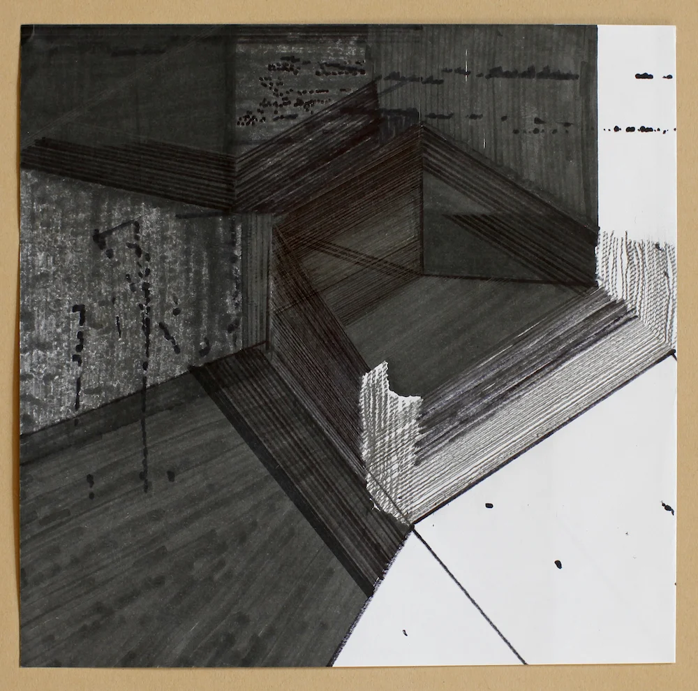 Untitled 2011 Marker pen and pencil on paper 21 x 21 cm 