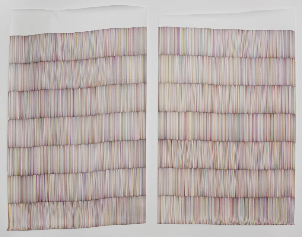 Marker 84 2016 Marker pen on paper 3 parts - 150 x 240 cm each (2 parts shown) 