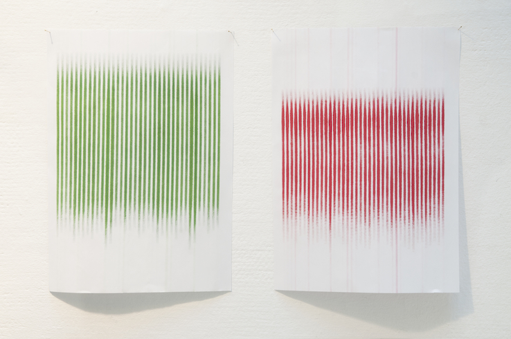 Inkjet Green Inkjet Red 2011 Inkjet print on paper 30 x 21 cm each 