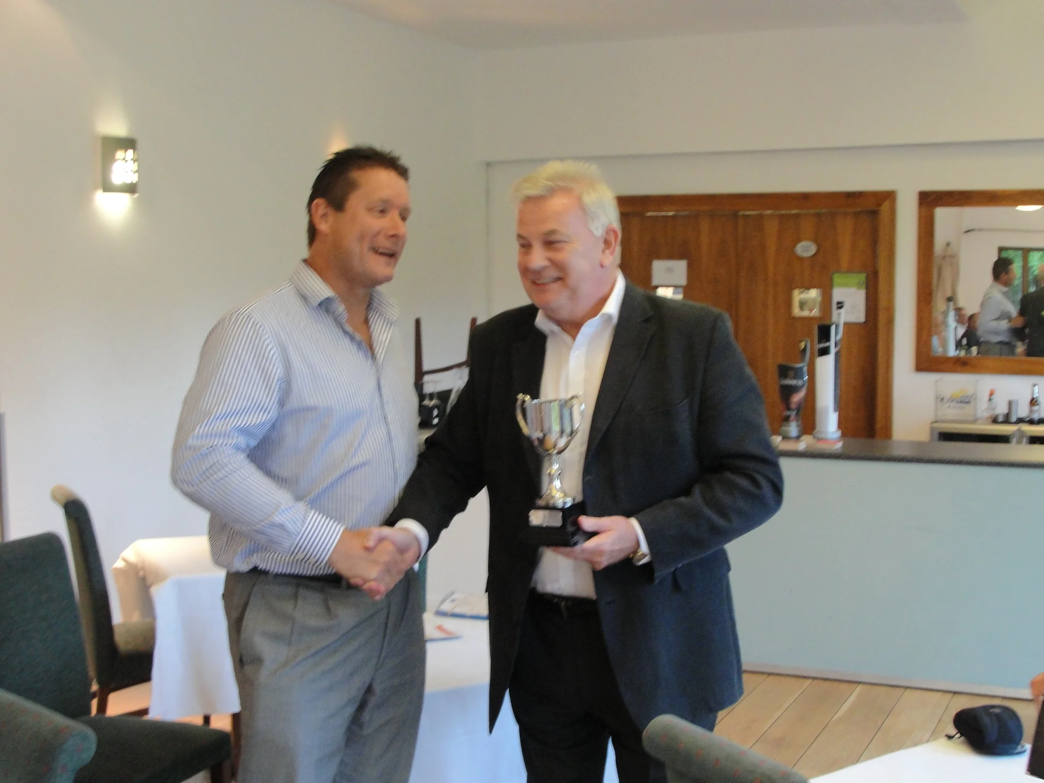 Rod Benwell receiving the Steve Beckett Trophy Hampton Court