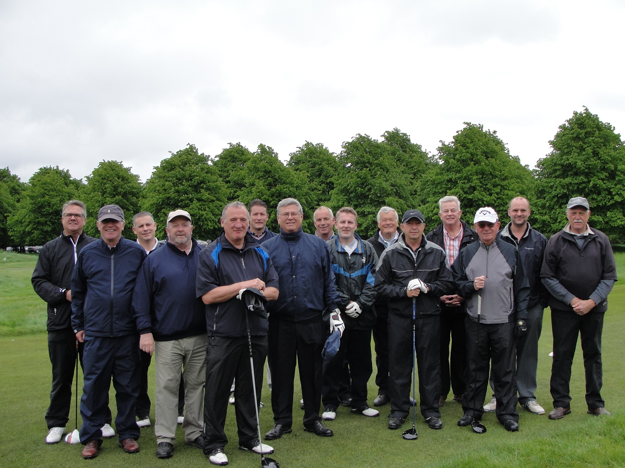 The 14 players plus Captain "Faldo" Bothwick Hampton Court