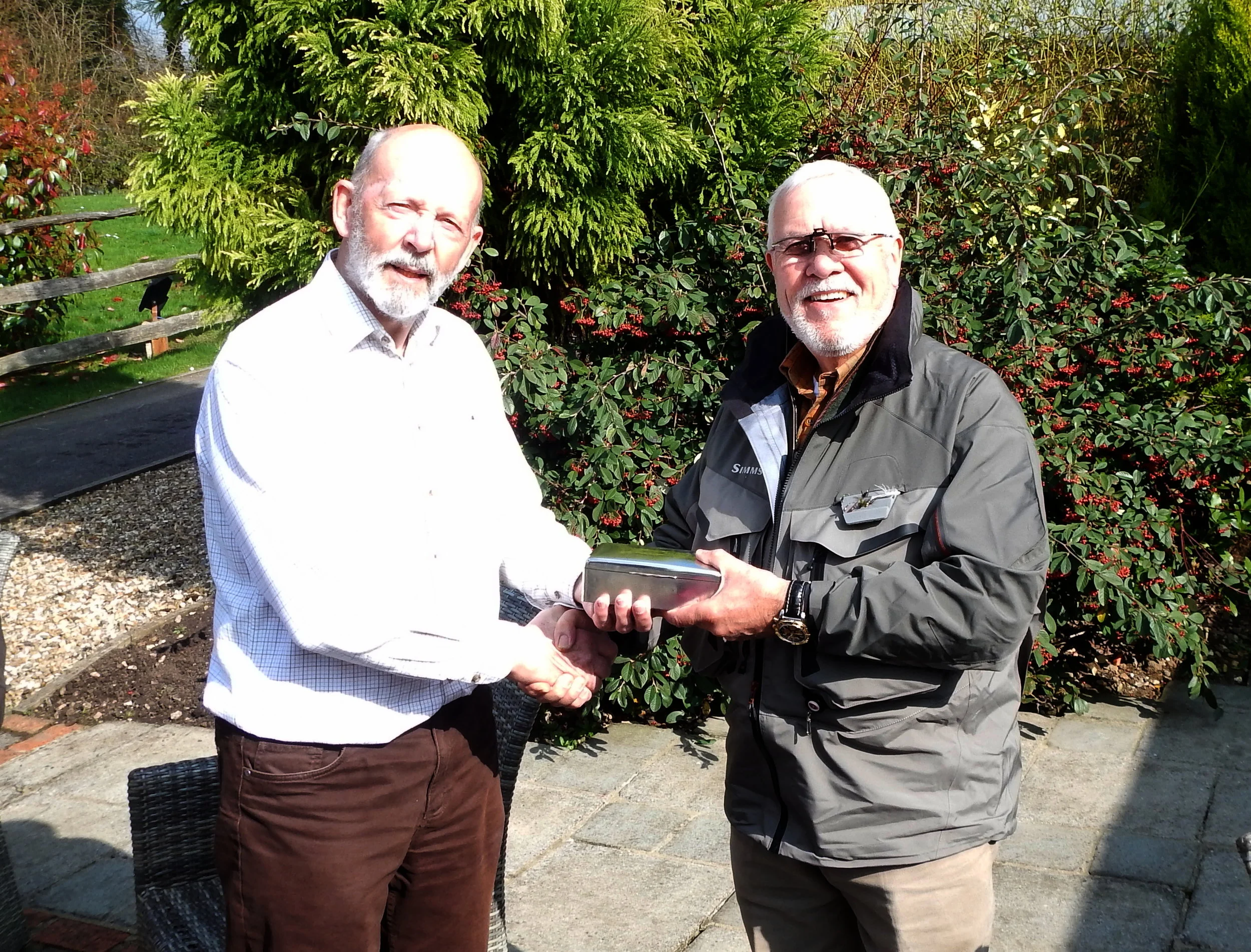Presenting Monk Trophy to Alan