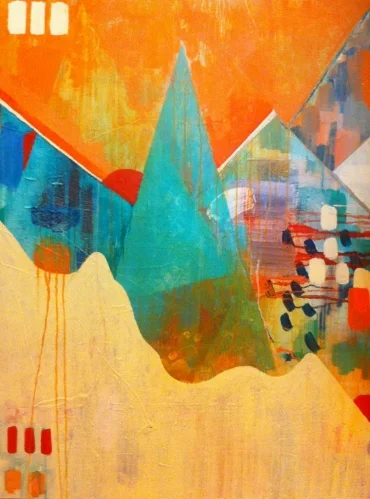 gouache, acrylic and oil marker on canvas 2'6" x 3'4" *Sold