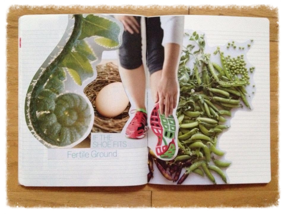 A collage spread I created through Hannah Marcotti's visioning course Spirits of Joy.