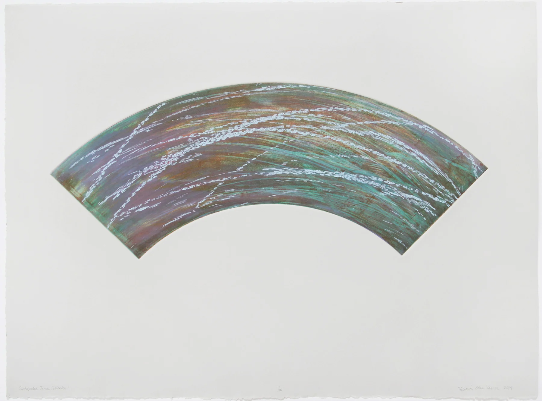   Centripetal Forces: Winter,  color aquatint and etching, 22" x 30" 