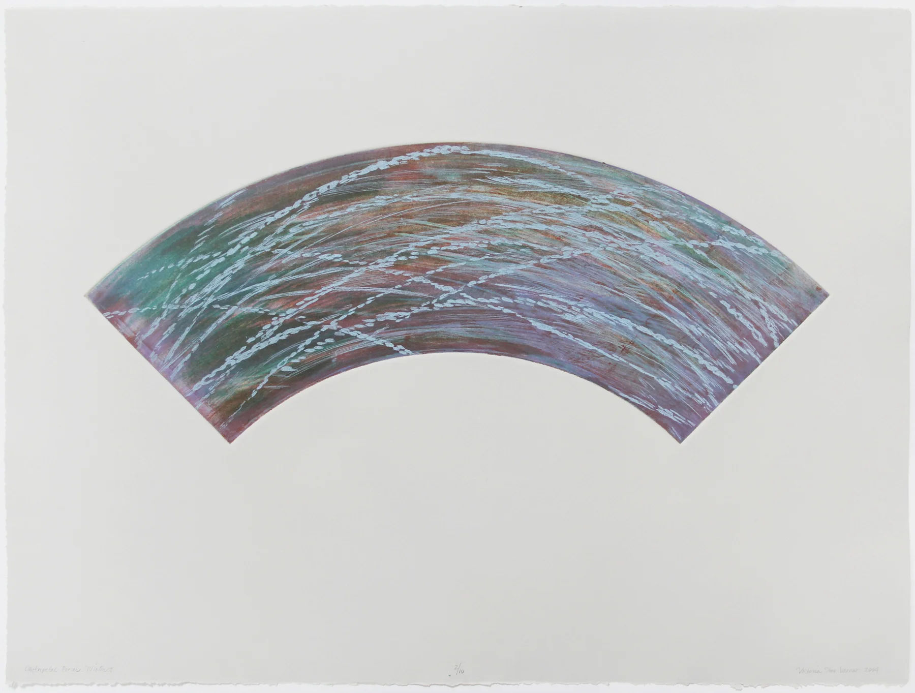   Centripetal Forces: Winter II , color aquatint and etching, 22" x 30" 
