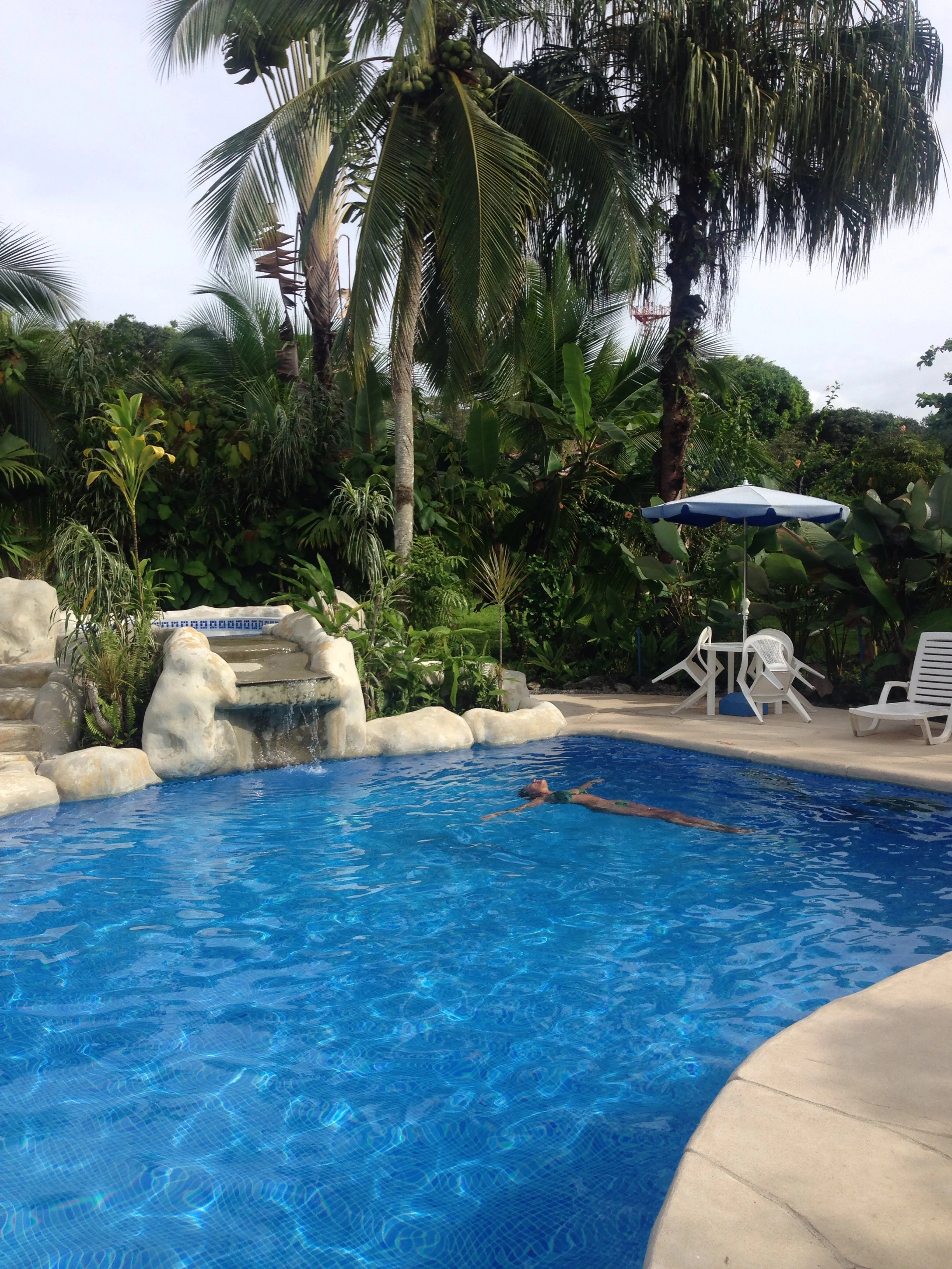 The Casa Verde Lodge has the most beautiful pool in Puerto Viejo.