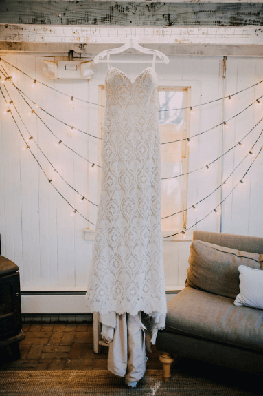 BHLDN bridal gown - Whispers & Echoes Lilac wedding dress Photo credit: Alex Medvick Photography