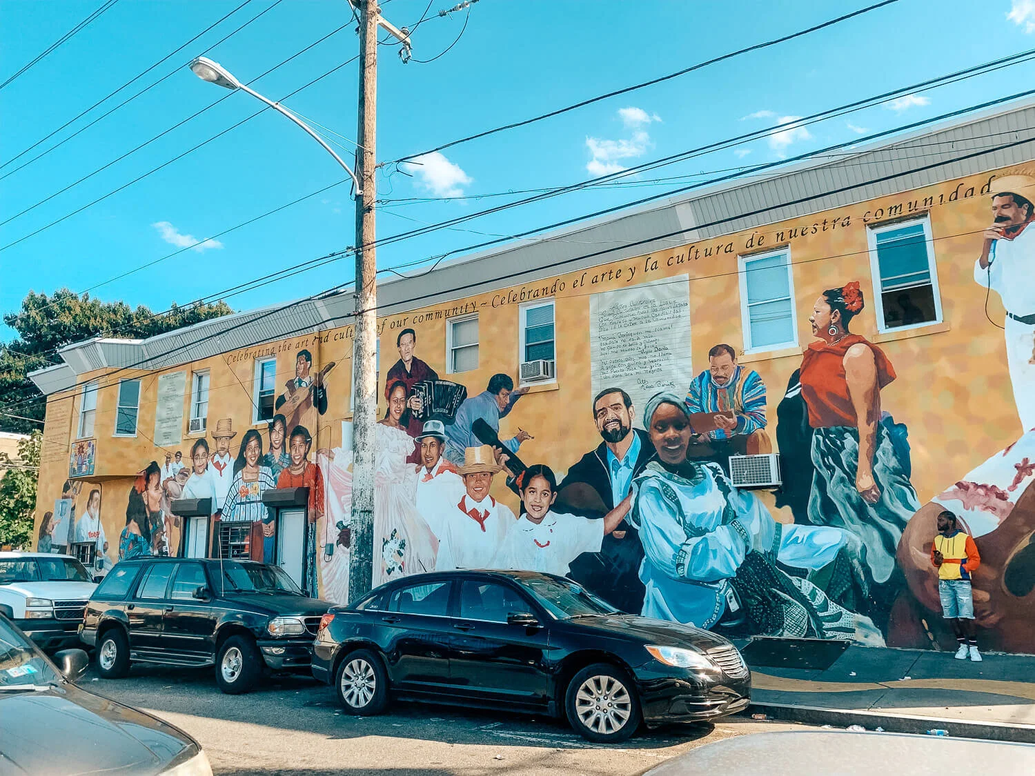 Community mural in el centro de oro Philadelphia