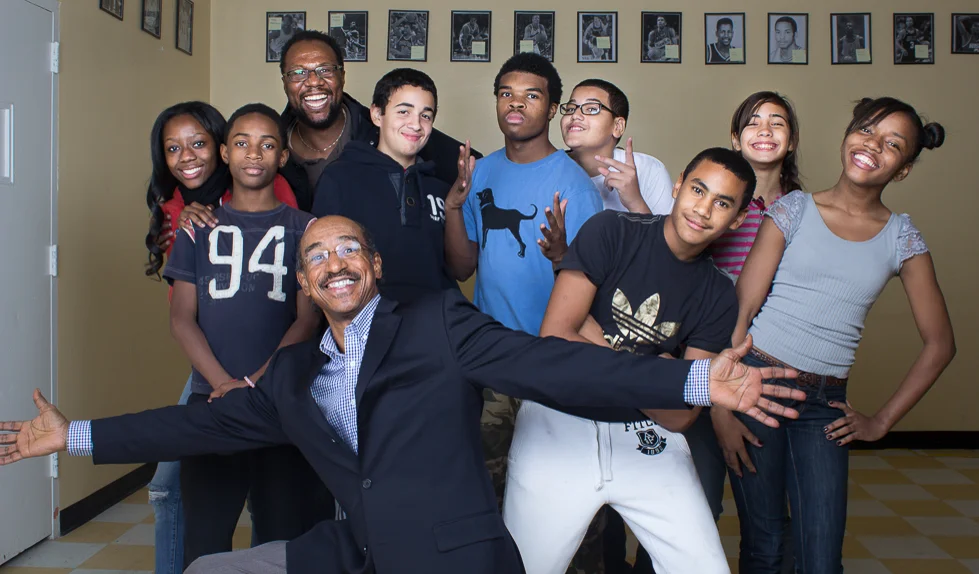 Members of The Digital Media Training Program at the Riverside Church led by Rev. James Singletary (top row third from left), Director of Children, Youth and Families at the Riverside Church and Melvin McCray (bottom), Adjunct Professor at the Columbia University Graduate School of Journalism.