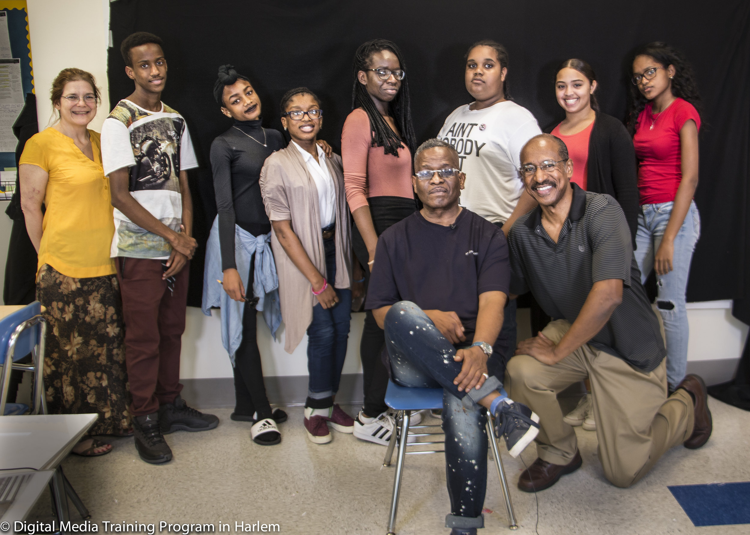 Artist Guy Woodard at New Explorers High School