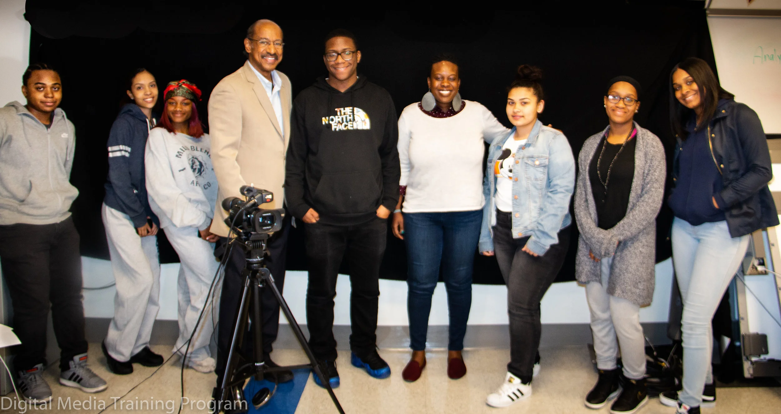 Melvin McCray and Kyndra Frazier with New Explorer students.jpg