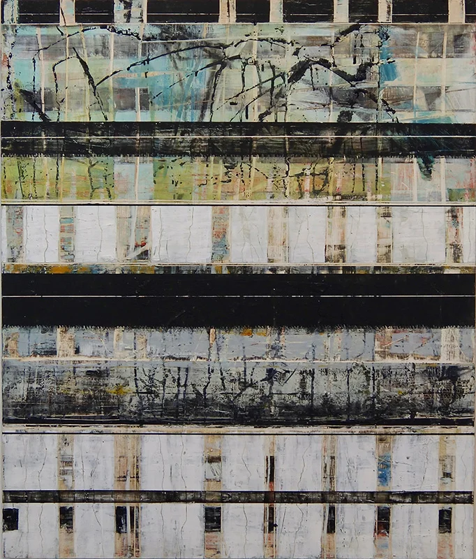   Reticulation , oil and cold wax on panel,  2017, 27"w x 32"h -  SOLD  