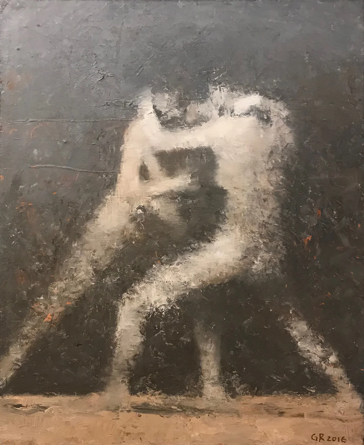   Two Dancers , 2017, oil on canvas,  11"w x 14"h 