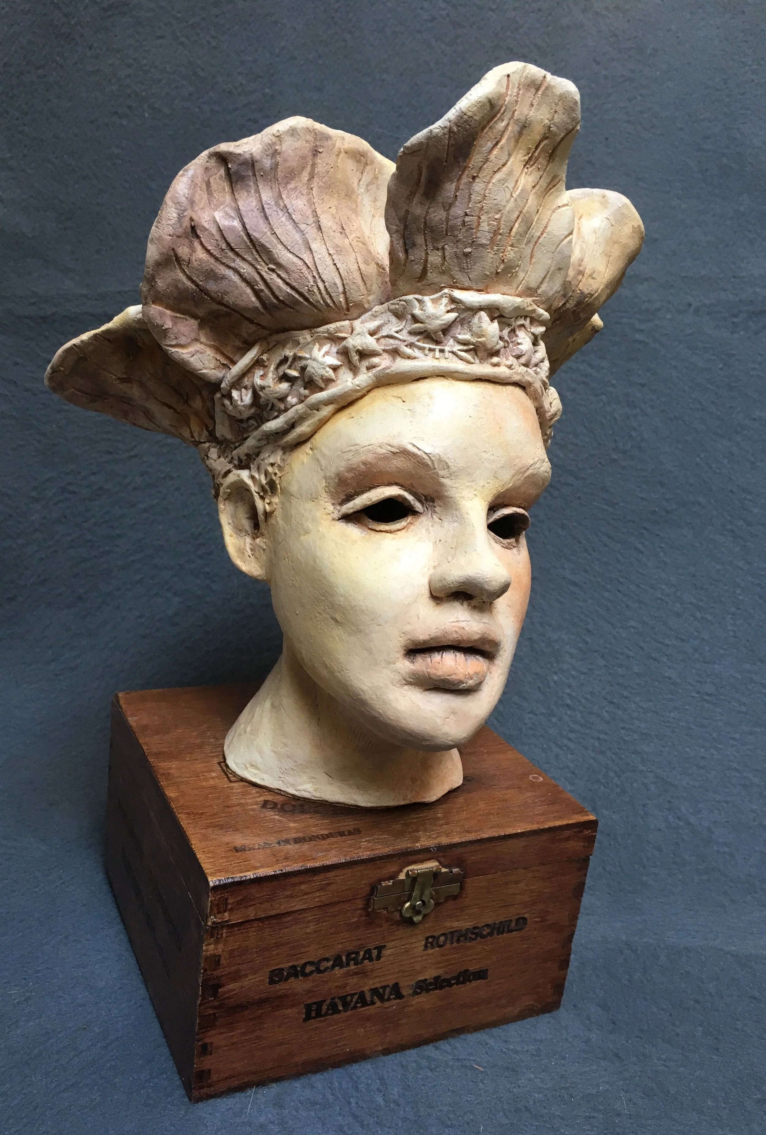   Flower Child (side view) , ceramic, 2017,  8”w x 10”h x 7”d 