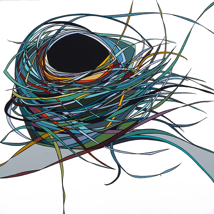   Light Threaded Through , acrylic on canvas,  2017, 36”w x 36”h -  SOLD  