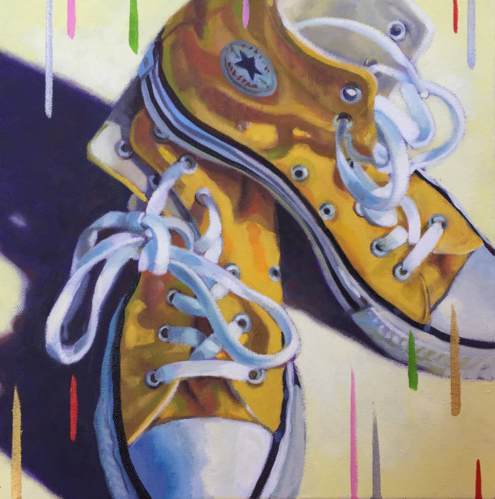   Canvas on Canvas , 2018, oil on canvas,   12”w x 12”h 