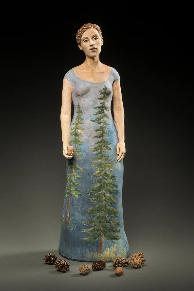   A Dream of Trees , ceramic, 2018,  7”w x 23”h x 8”d - -  SOLD  