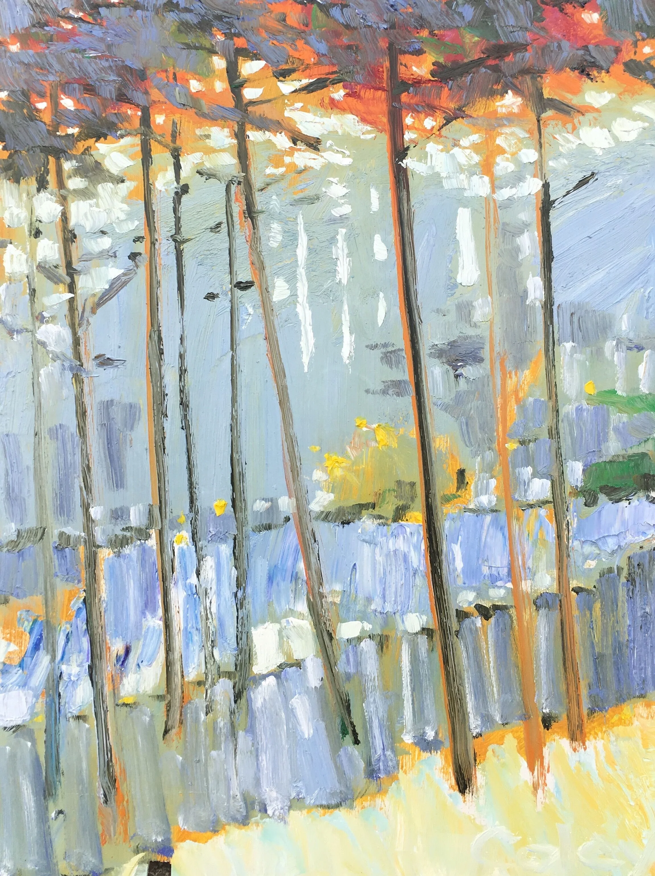  Presidio Grove #92, 2019, oil on canvas, 24" x 32" 