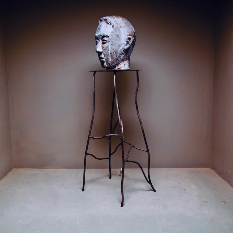   Blue Boy , 2019, earthenware,   28"w x 60"h x 28"d 