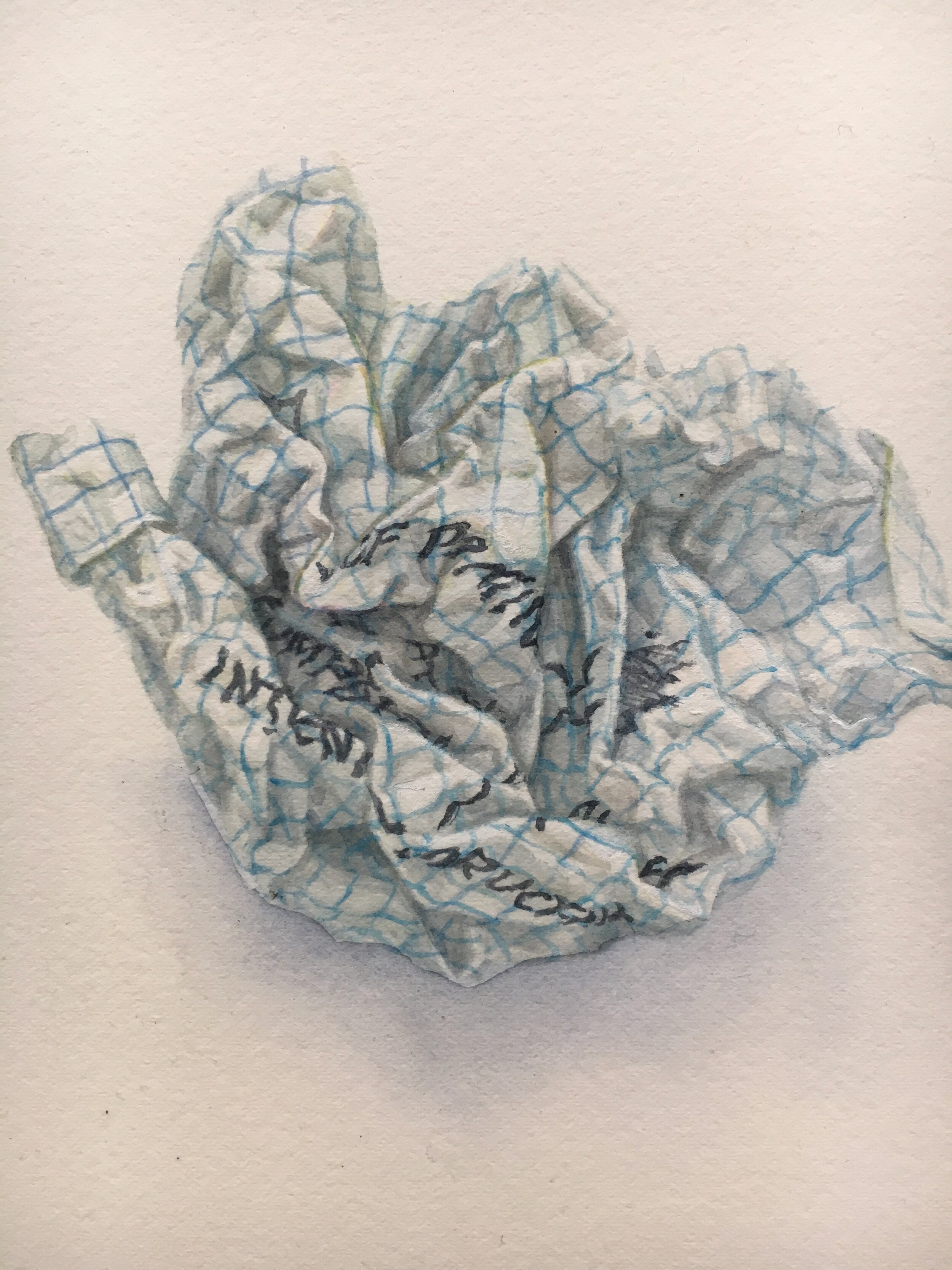 Crumpled (Notes on Painting) detail
