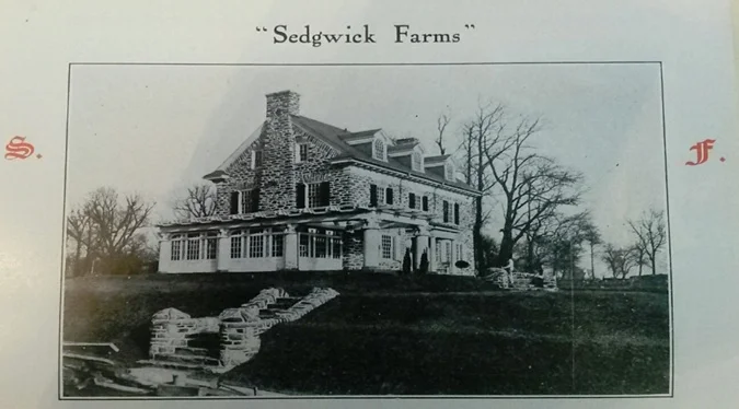 The house as it appeared as a model home in the Sedgwick Farms Brochure 1910.