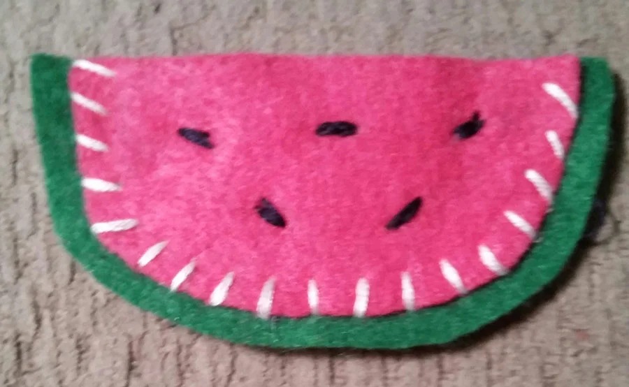 Karen's "very first attempt" at sewing!