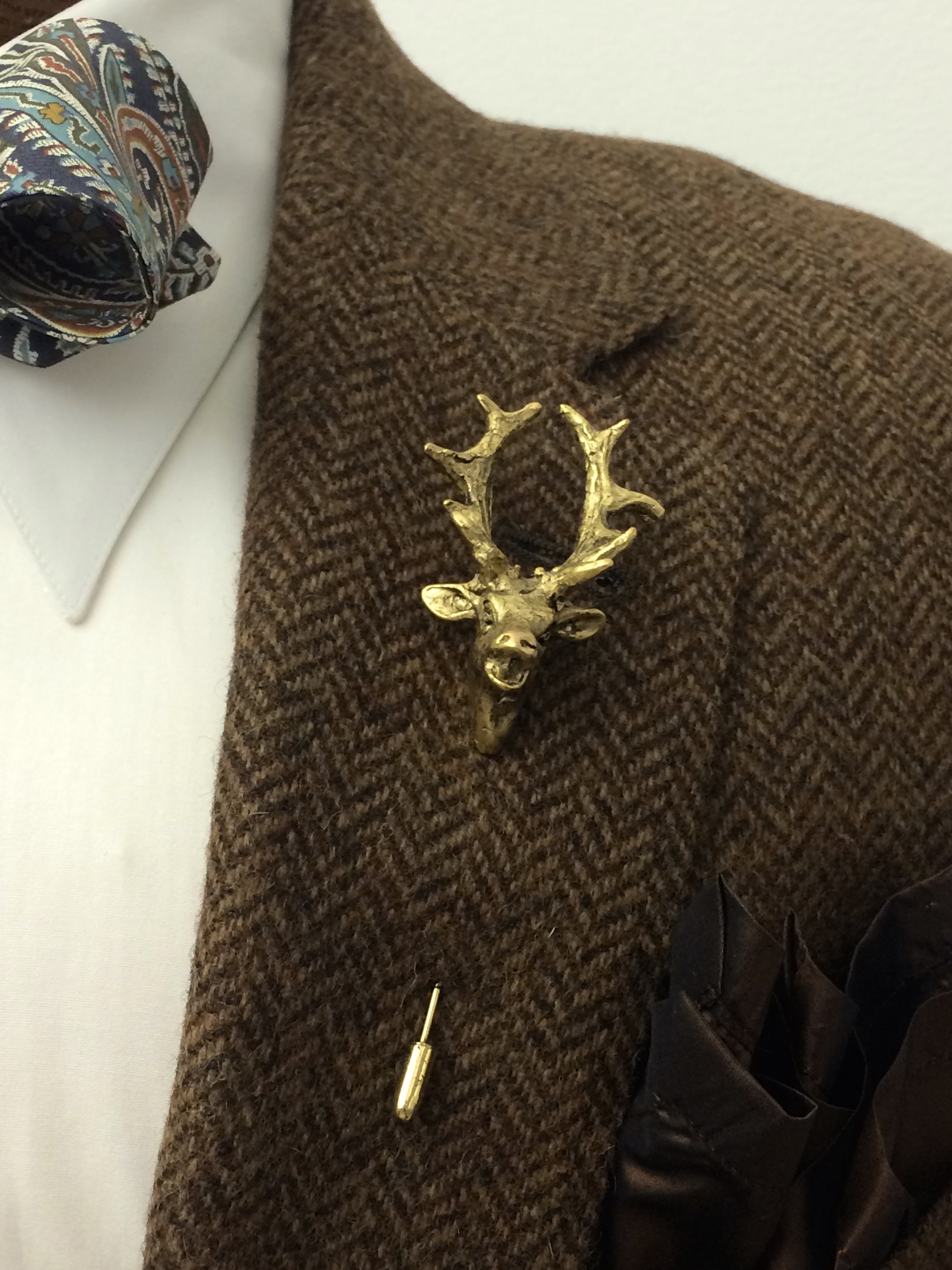 STAG PIN available in Antique Gold and Antique Silver