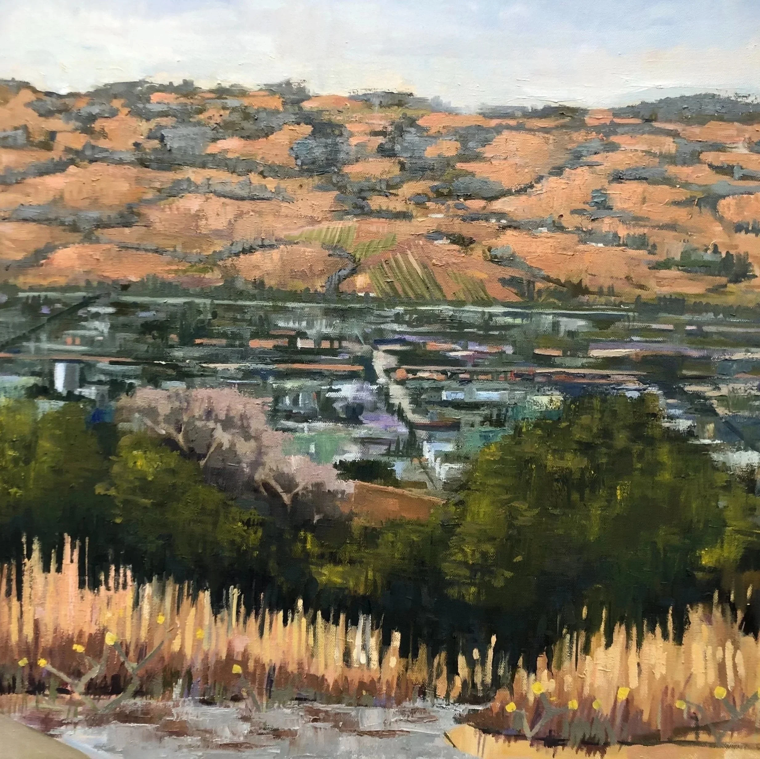 July,  oil on canvas 24x24 (from She Loved This Place series)