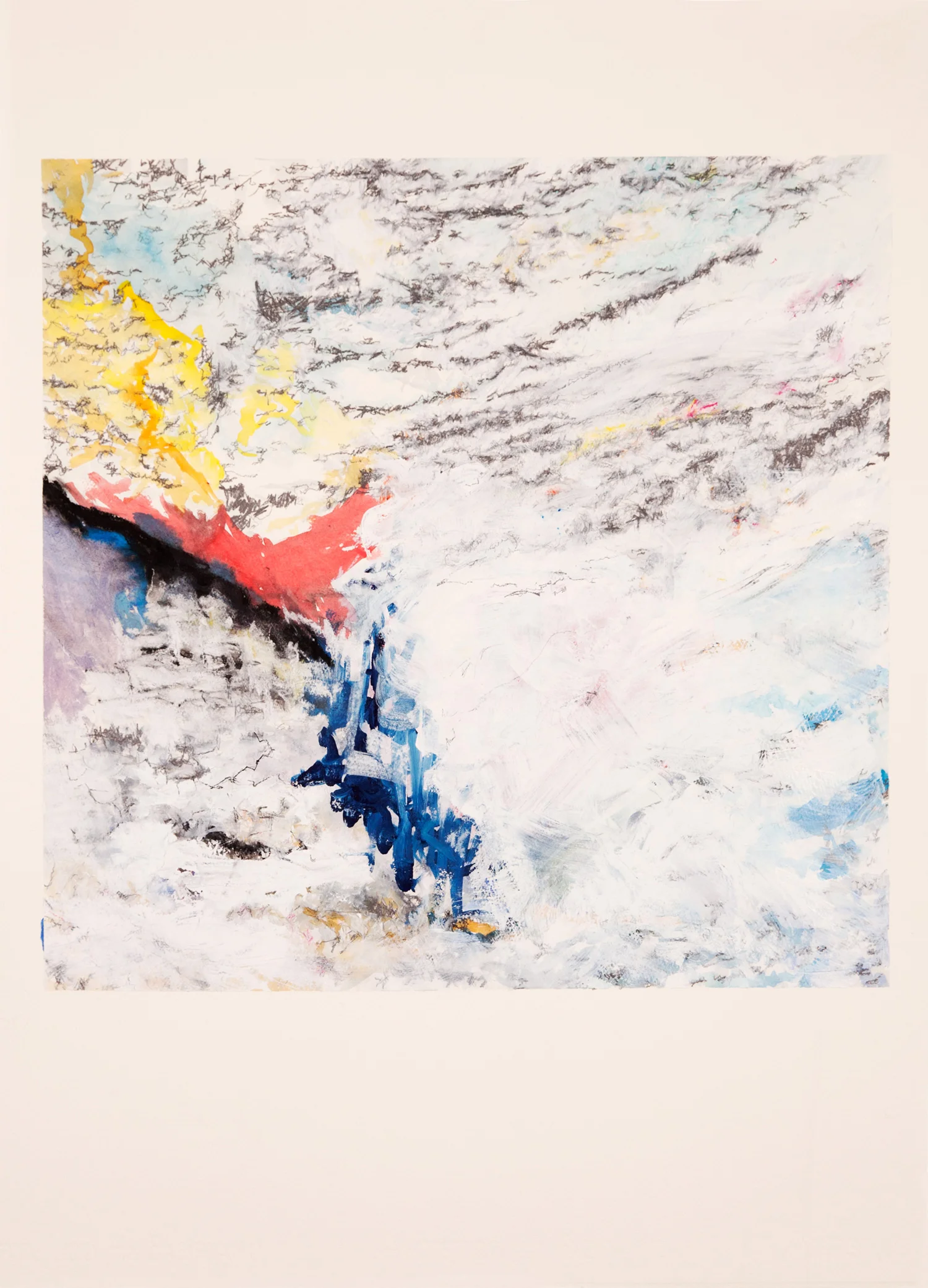 Untitled (the colour of snow), 2015 watercolour, gouache, conte & graphite on paper, 76 x 56cm