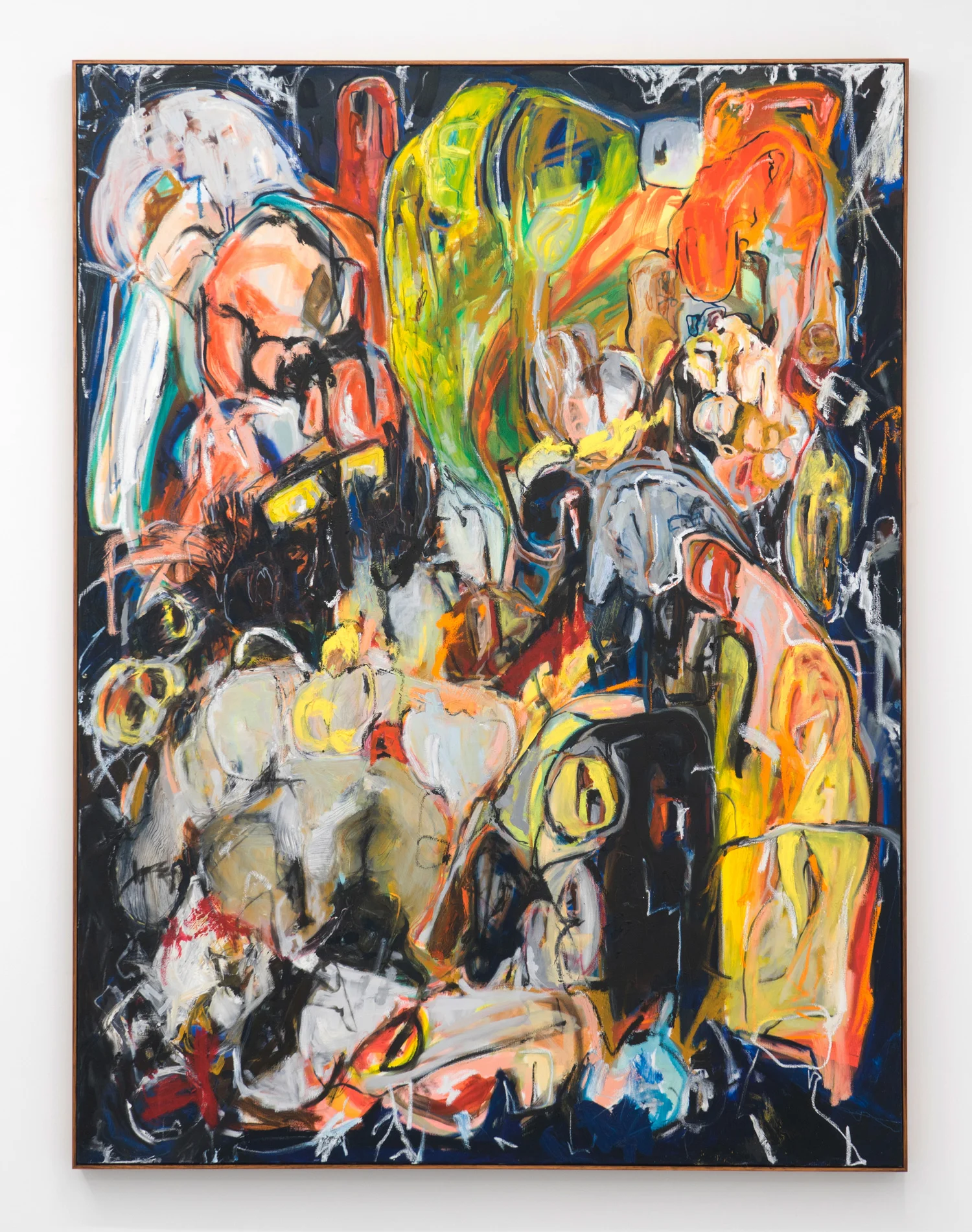 Untitled (Boundary Behaviour I) , 2018 oil, enamel & oil stick on linen 185 x 138.5cm (framed)
