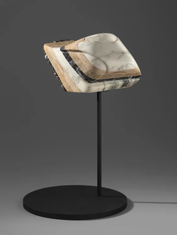 Untitled (Boundary Behaviour Sculpture) , 2018 limestone, granite, marble & steel dimensions variable Photo: Matthew Stanton
