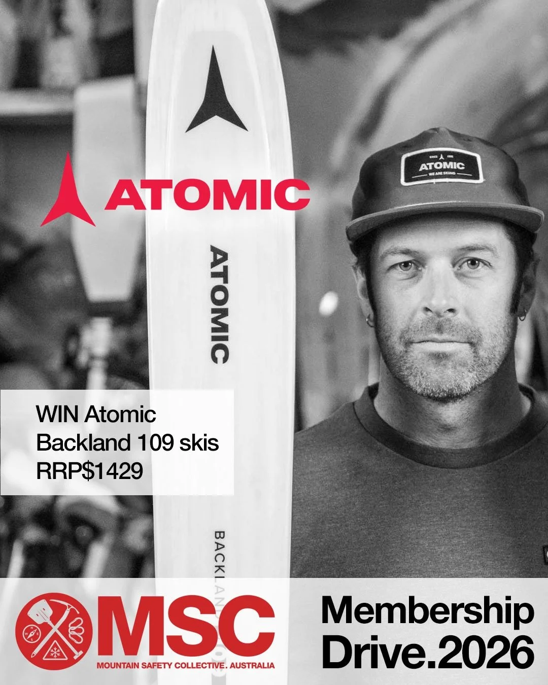 🎿 JUNE MEMBERSHIP PRIZE DRAW 🎿

Sign up or renew your MSC membership before June 30 and you&rsquo;ll go in the draw to win a pair of Atomic Backland 109 skis, valued at $1,429.

Every membership helps support the forecasting, observations and condi