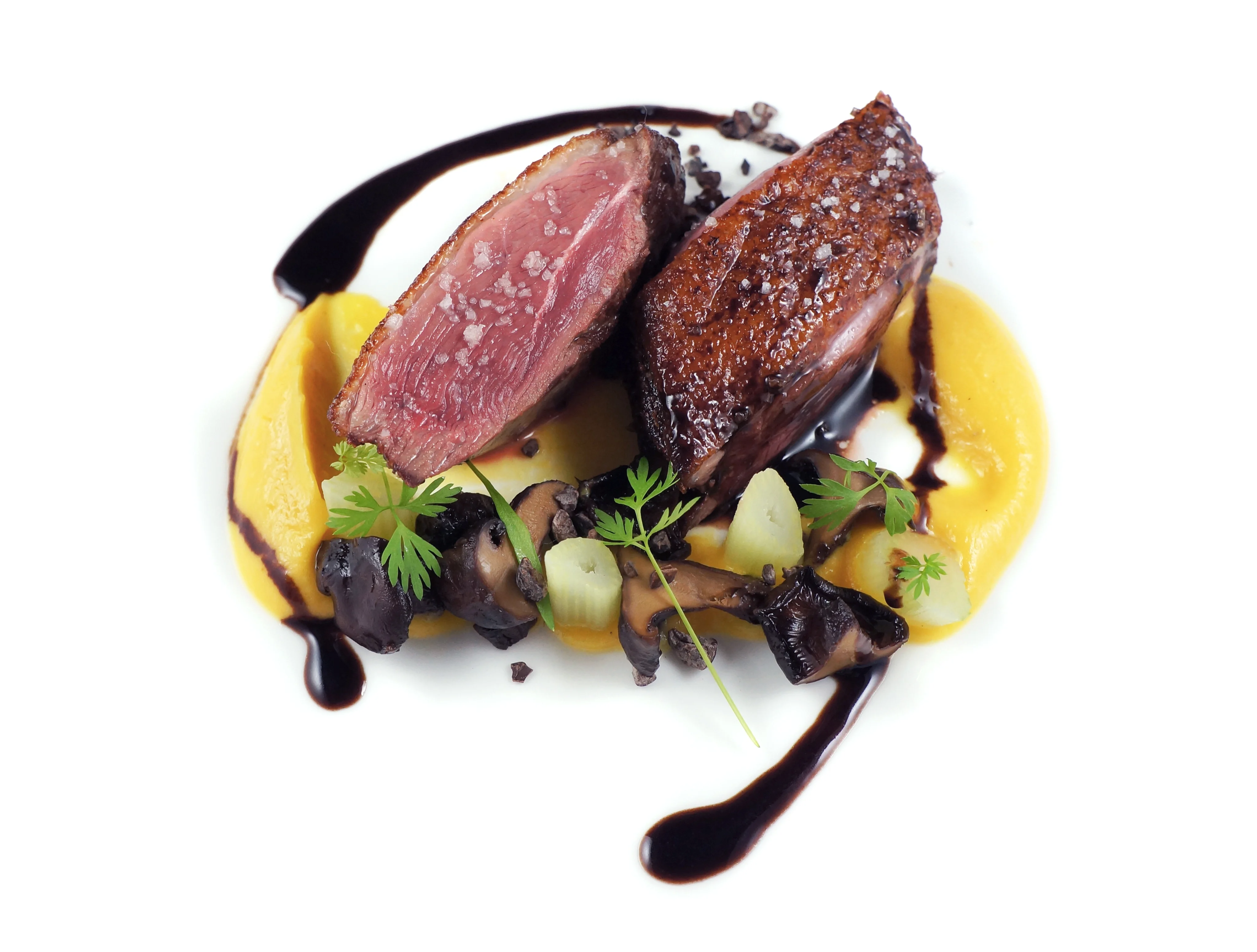 cognac-aged duck breast