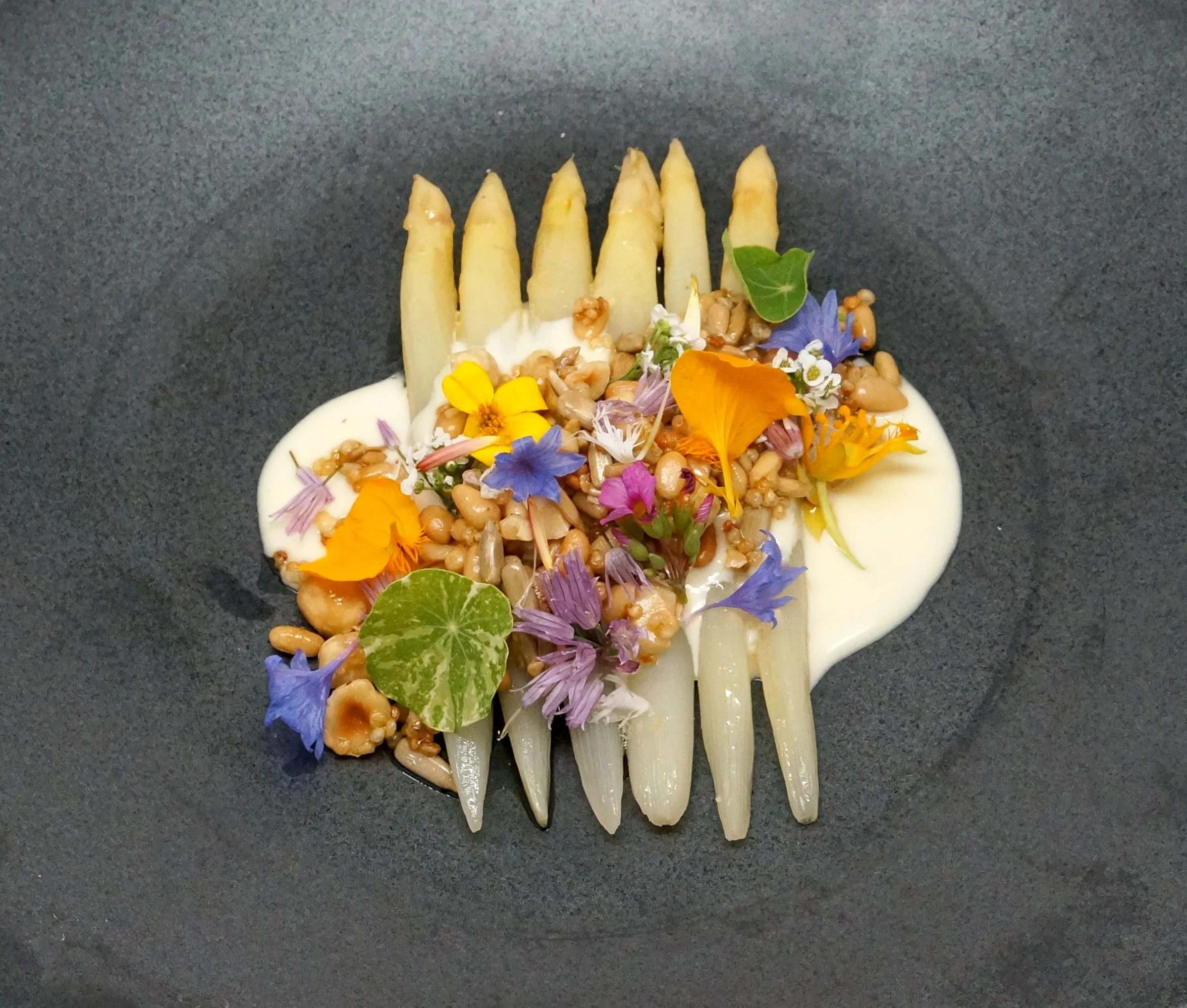 2014.05.07 - white asparagus, toasted nuts, comte cream 2.jpg