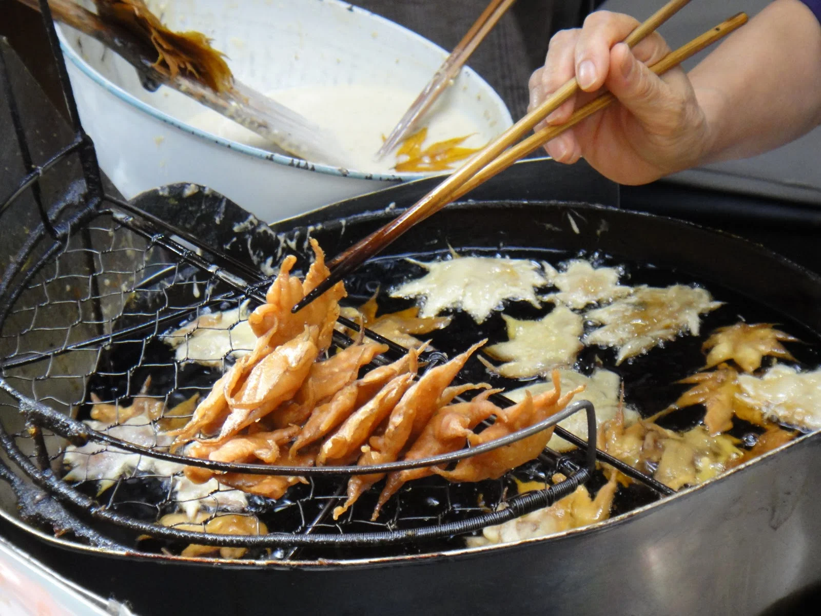 fried maple leaves : japan