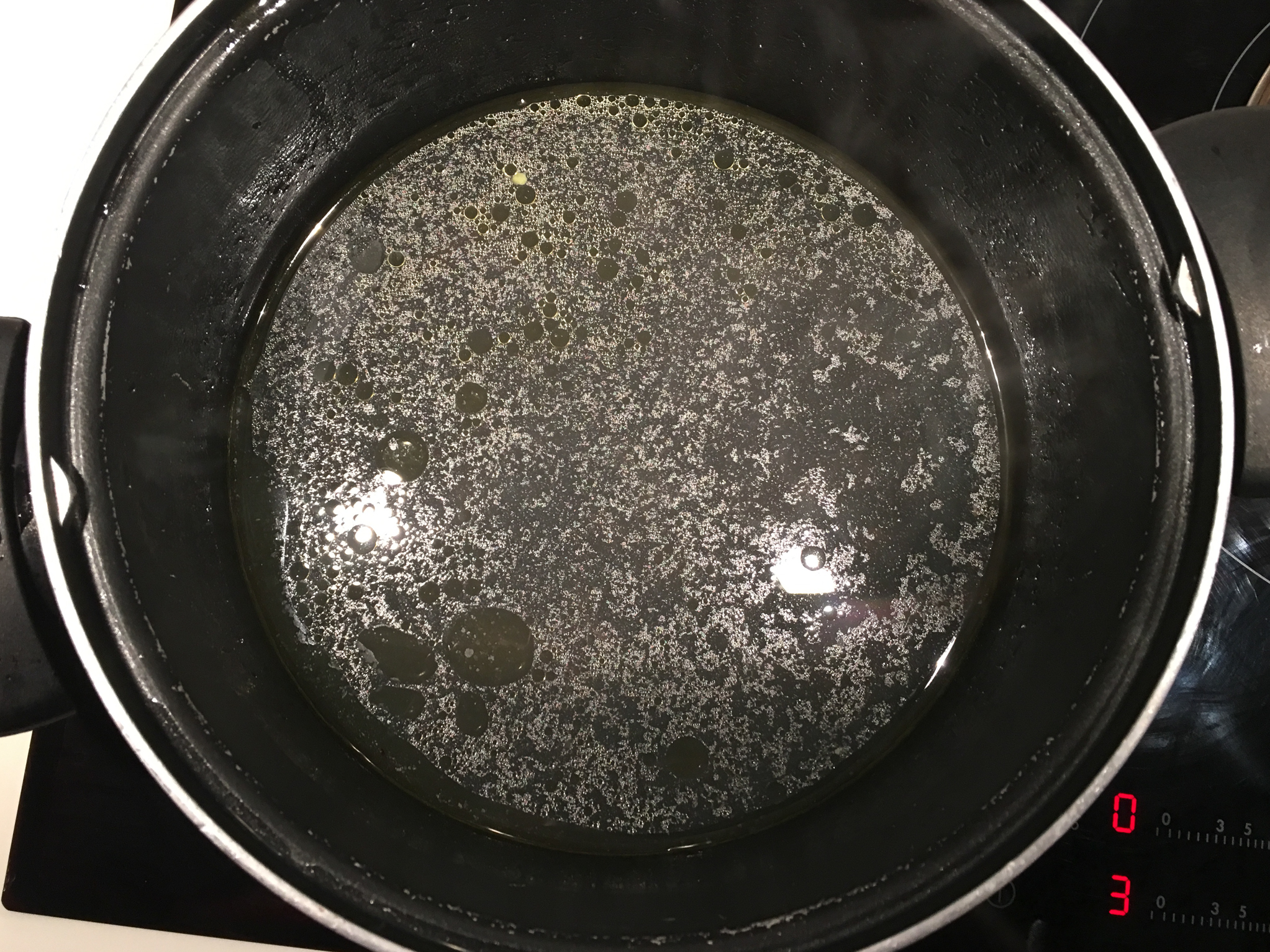 Broth with the chicken removed.