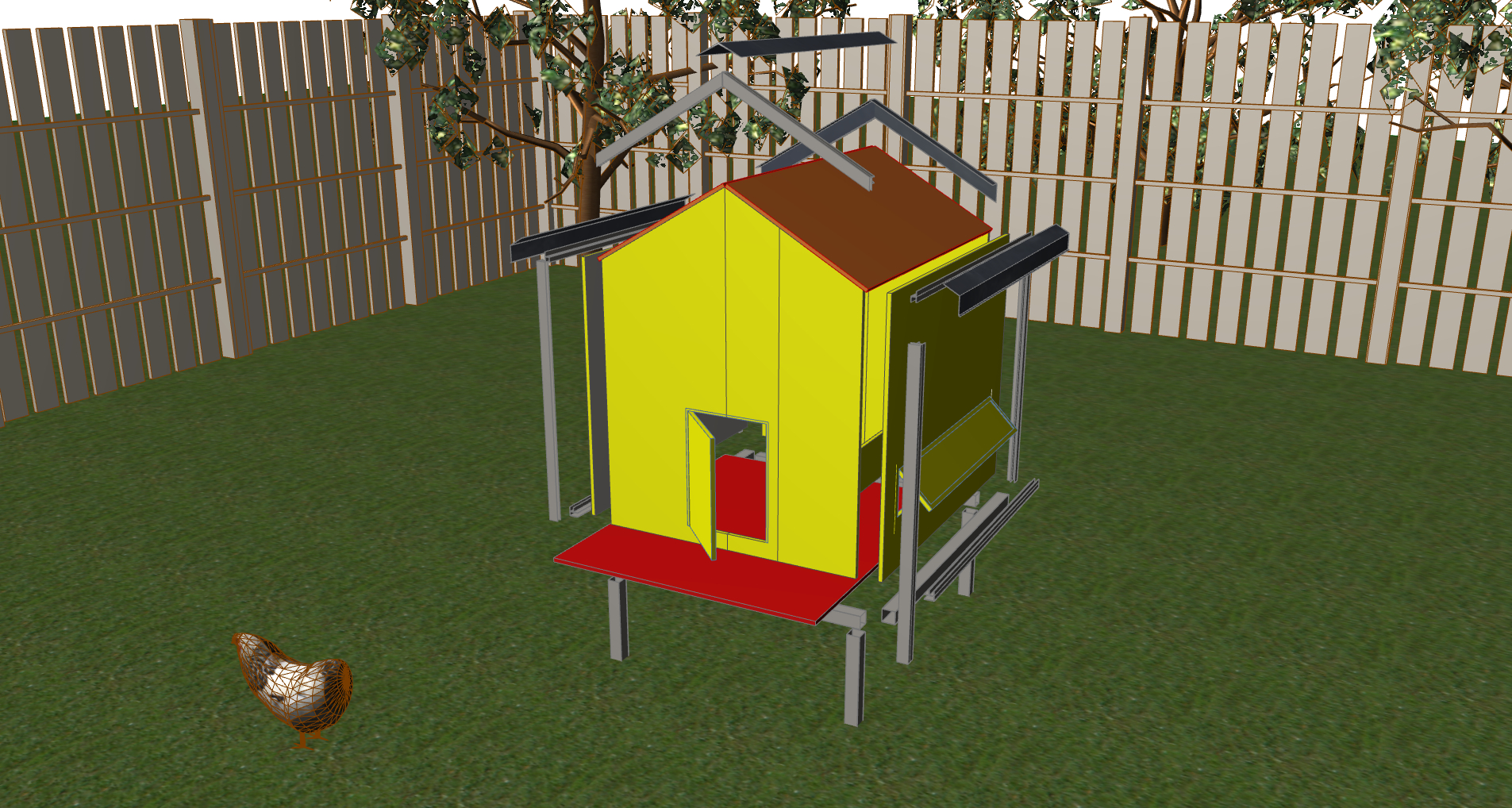 3d rendering showing the various parts