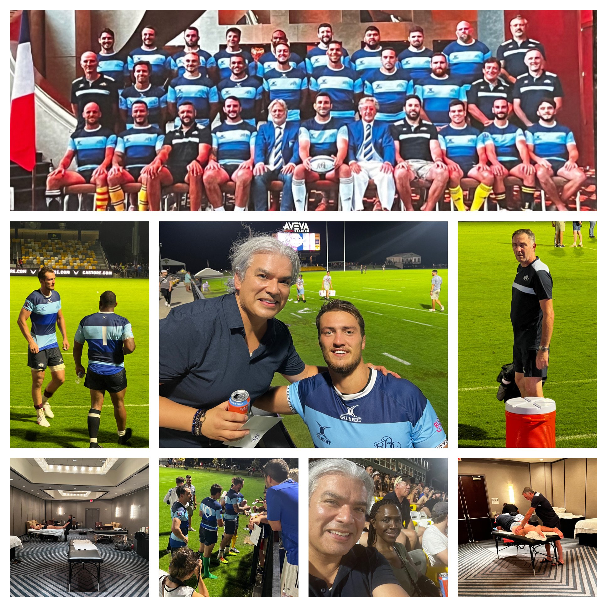 06–2022 Sports Massages for French Barbarians Rugby Team