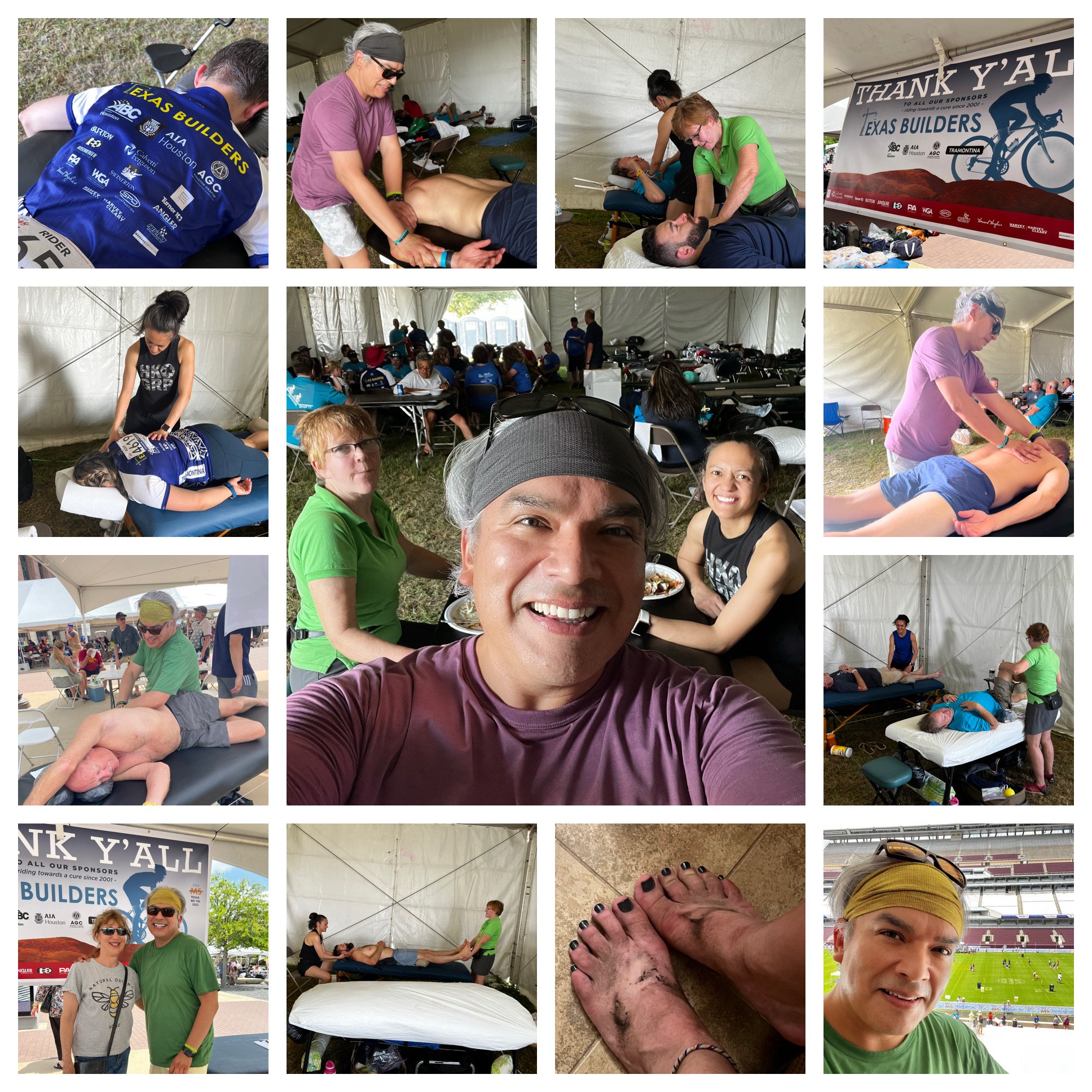 04–2022 Sports Massages MS150 Team Texas Builders