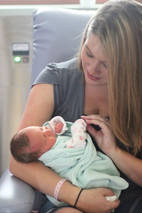 We tried nursing as much as we could, but I could only be with her about three hours a day so most of her feeds were through the gavage tube or bottles of breastmilk. 