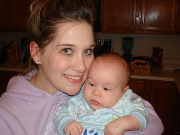 My first baby, Baby H, 2006. We struggled our way through those first three months: he with colic and me with post-partum depression, but we made it, and he nursed like a champ until his first birthday. He was my only that I didn't self-wean. You live, you learn. 