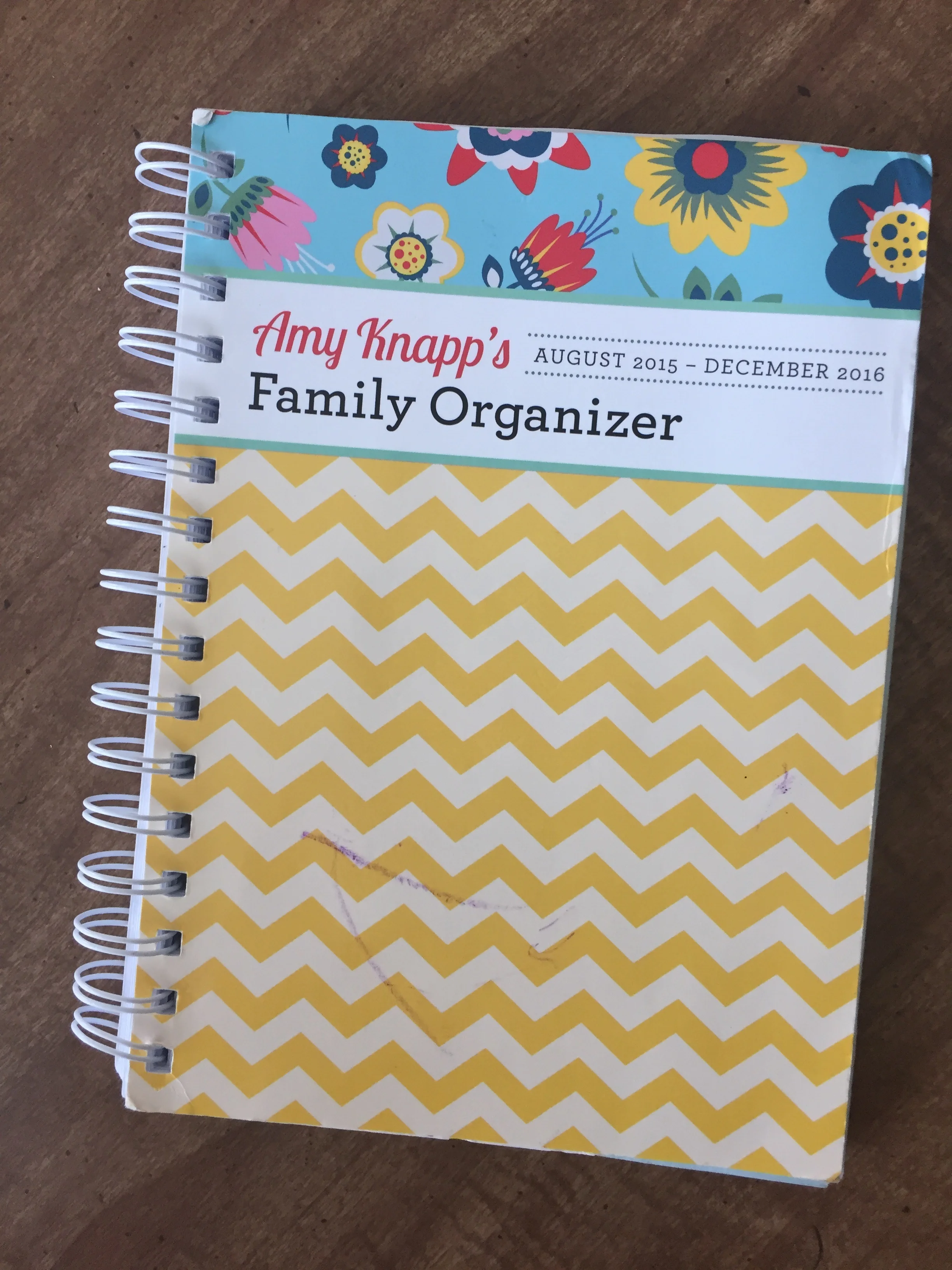 I got this amazing family planner for $7 at Barnes and Noble! Always try and get your planner for the year mid-January. Everything will be on clearance!