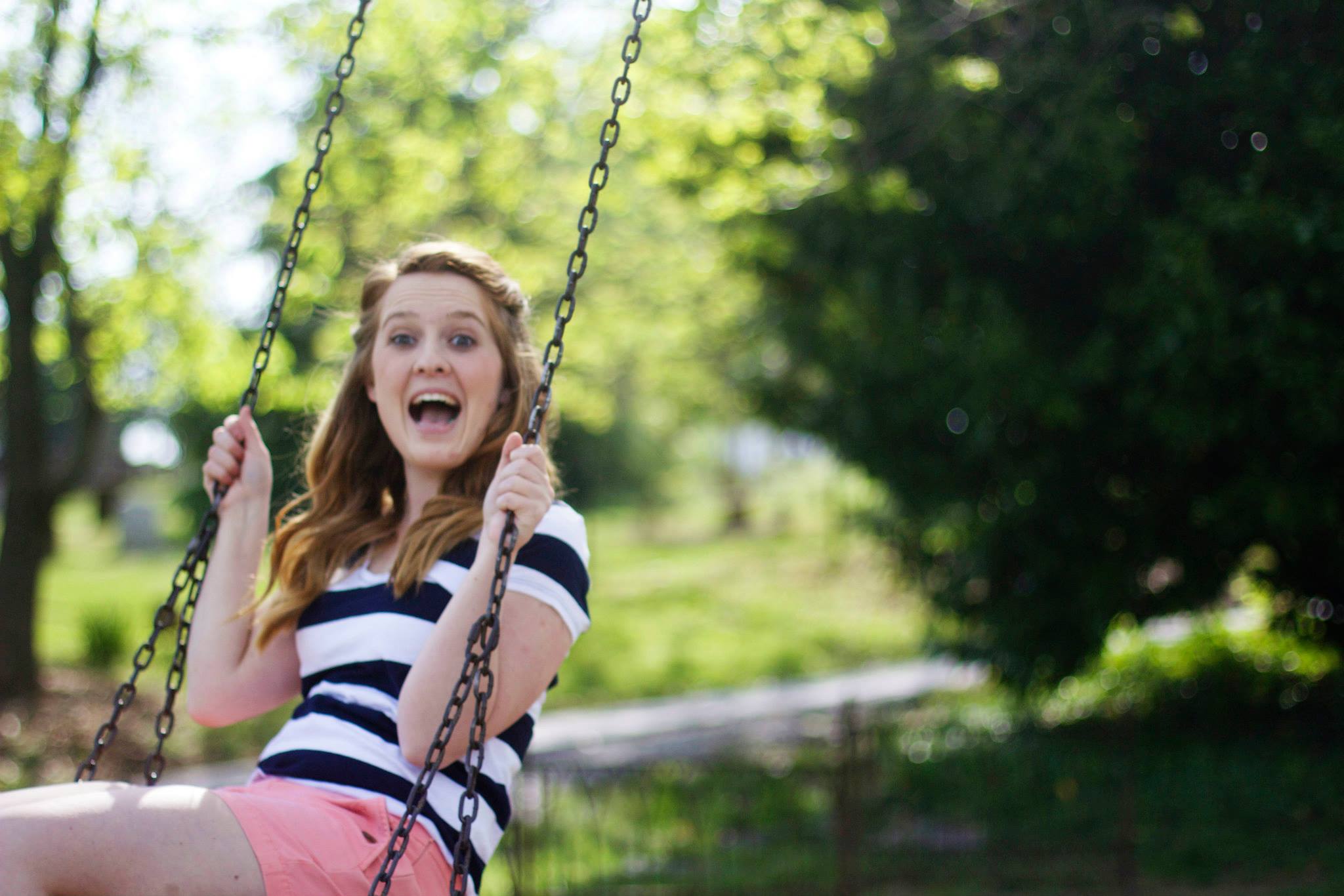 Here is the fun swing at the park. This is pre-husband and pre-baby! 