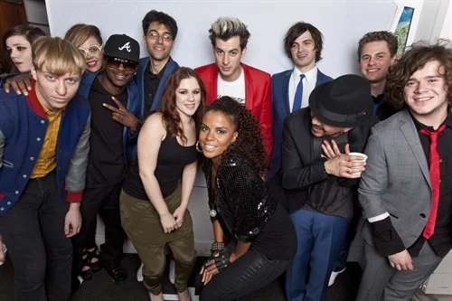 Count 'em - Jonathan from The Drums, Katy B, Miss Dynamite, Alex Greenwald, Kyle from The View and more. Boy George had split alas. Mark Ronson - popular guy, great show.