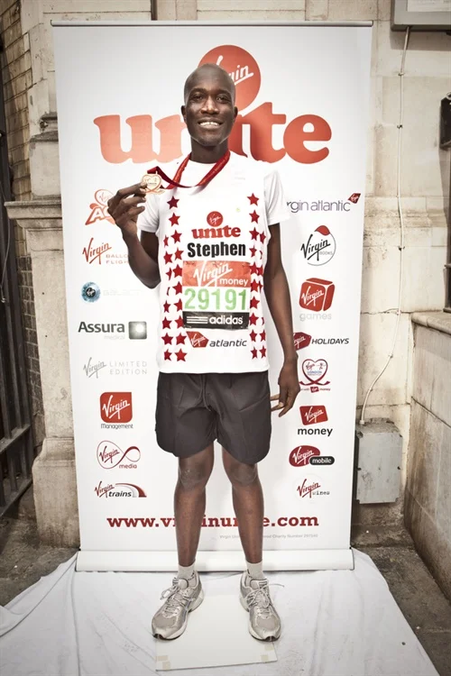 Kenyan Stephen did it in less than 3 hours, including his 3 (count 'em 3) toilet breaks. More about Virgin Unite here, the charity arm of the Virgin Group. A great fun team and high spirits all day.